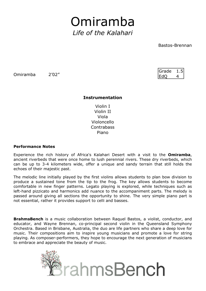 Omiramba Teaching Notes score preview
